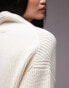 Фото #2 товара ARKET wool blend rib oversized sweater with shawl collar in off white