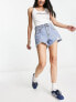 Cotton On high waist mom rip denim shorts in blue