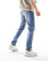 Jack & Jones Glenn straight leg jeans in light wash denim Голубой, W29 L30 - фото #8