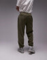 Фото #6 товара Topman vintage wash relaxed jogger in green - KHAKI