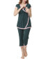 ფოტო #6 პროდუქტის Kimi & Kai Cindy Maternity Nursing Pajama Set