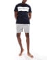 Tommy Hilfiger logo stripe lounge t shirt in navy