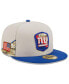 ფოტო #1 პროდუქტის Men's Stone, Royal New York Giants 2023 Salute To Service 59FIFTY Fitted Hat