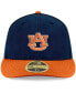 ფოტო #3 პროდუქტის Men's Navy, Orange Auburn Tigers Basic Low Profile 59Fifty Fitted Hat