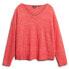 SUPERDRY W6110578A v neck sweater Coral Red Twist, S - фото #2