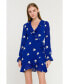 Фото #2 товара Women's Embroidered Wrap Dress