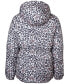ფოტო #2 პროდუქტის Pink Platinum Big Girls Butterfly-Animal-Print Hooded Puffer Jacket