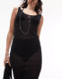 Topshop sheer knit beach midi dress in black Черный, M - EU 40-42 - фото #3