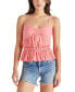 ფოტო #1 პროდუქტის Women's Solange Pleated Smocked-Back Peplum Top