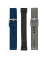 Gray and Blue Woven Silicone Band, Black Stainless Steel Mesh Band Set, 3 Piece Compatible with the Fitbit Charge 2