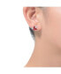 ფოტო #3 პროდუქტის Sterling Silver White Gold Plated Ruby Cubic Zirconia Stud Earrings