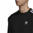 Men’s Sweatshirt without Hood Adidas 3 Stripes Black