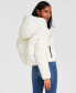 ფოტო #2 პროდუქტის Women's Cropped Hooded Puffer Jacket