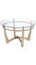 Orlando II Coffee Table in Champagne & Clear Glass