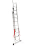 Фото #3 товара Awtools Basic 3x8 градусов алюминиевая лестница 150 кг