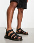 Dr Martens Garin sandals in back brando leather