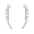 Фото #2 товара Minimalist longitudinal silver earrings EA80W