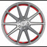 Колесный диск литой Barracuda Project 2.0 silver brushed / Undercut Color Trim rot - DS10 8.5x19 ET35 - LK5/112 ML73.1