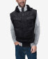 Фото #1 товара Men's Canvas Flap Pocket Full Zip Sweater Jacket with Sherpa Hood