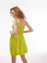 Фото #5 товара Topshop channeled mini dress in chartreuse