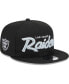 Фото #1 товара Men's Black Las Vegas Raiders Main Script 9FIFTY Snapback Hat