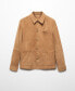 Фото #1 товара Men's Suede Leather Pocket Detail Overshirt