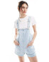 Фото #1 товара ONLY short dungaree in light wash blue