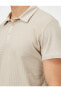 Erkek Bej Polo Yaka T-Shirt 0YAM12003ZK