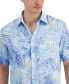 Men's Gado Leaf-Print Short-Sleeve Linen Shirt, Created for Macy's