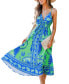 ფოტო #1 პროდუქტის Women's Tropical Plunging Sleeveless Maxi Beach Dress