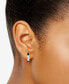 ფოტო #5 პროდუქტის Cultured Freshwater Pearl (3-1/2 - 4mm) & Enamel Oval Hoop Earrings in Sterling Silver