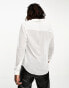 ASOS DESIGN long sleeve sheer western shirt with studding in white Белый, XS - Chest 36 - фото #4