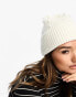 ALDO Jaila pearl embellished beanie hat in white weiß - фото #1