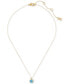 Gold-Tone Cubic Zirconia Halo Pendant Necklace, 16" + 3" extender