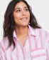 ფოტო #2 პროდუქტის Women's Wide Stripe Relaxed-Fit Shirt, Created for Macy's