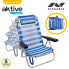 Фото #5 товара Пляжный стул Aktive Складной Подушка Белый Синий 48 x 84 x 46 cm (2 штук)