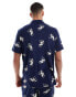 Polo Ralph Lauren all over P-wing logo terry polo classic oversized fit in navy CO-ORD