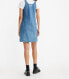 Levi's Women's Alyssa Blue Stonewash Cotton Denim Overalls Mini Dress Size L New