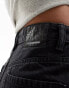 Stradivarius denim dad short in black