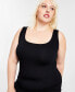 Фото #4 товара Trendy Plus Size Sleeveless Bodycon Midi Dress, Created for Macy's