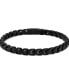 ფოტო #1 პროდუქტის Men's Link Bracelet in Black-Plated Stainless Steel