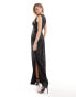 Фото #6 товара Aria Cove satin bralette cut out maxi dress in black