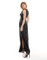 Фото #3 товара Aria Cove satin bralette cut out maxi dress in black