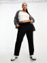 Фото #2 товара Vero Moda Curve tie waist tapered joggers in black