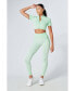 ფოტო #2 პროდუქტის Women's Recycled Colour Block Zip-up Crop Top