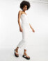 Фото #6 товара ASOS DESIGN Tall knitted bandeau midi dress in white