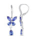 Dangling Earrings in Sterling Silver with Tanzanite