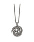 Фото #2 товара Chisel antiqued Spiral Pendant on a Curb Chain Necklace