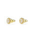 Фото #3 товара Round Cut, Gold Tone, Gold-Tone Plated Una Stud Earrings