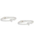 ფოტო #3 პროდუქტის Silver-Tone 2-Pc. Set Heart Cuff Bracelets